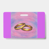 絵画 芸術 ゴールド ペア 結婚指輪 愛 バッジ (裏面)