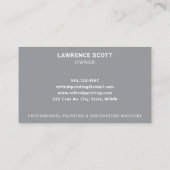 絵画&飾's シンプル文字グレーモダン 名刺 (裏面)