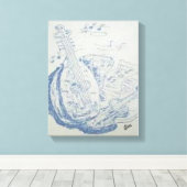 絵画s ：ギリシャ楽器 キャンバスプリント (インサイチュ (ウッドフロア))