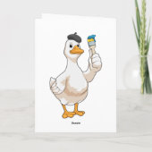 絵筆を持つ画家としてのダック カード (裏面)