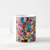絵筆数々ので作った色の染み付きの背景 コーヒーマグカップ (正面左)