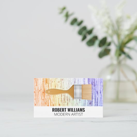 絵筆 |テクスカラフルチャ 名刺 (スタンド正面)