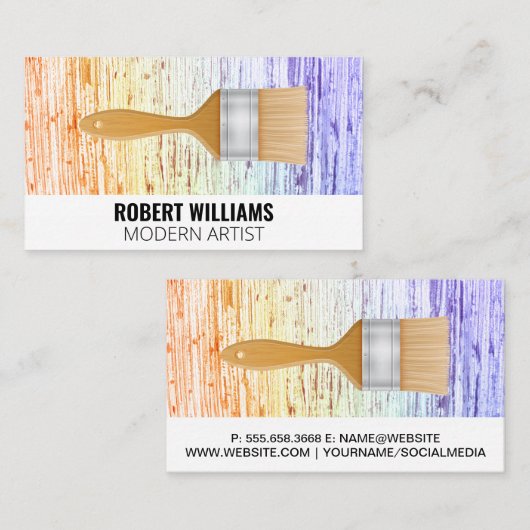 絵筆 |テクスカラフルチャ 名刺 (正面/裏面)