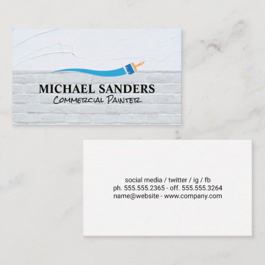 絵筆 | 壁質感 名刺 (正面/裏面)