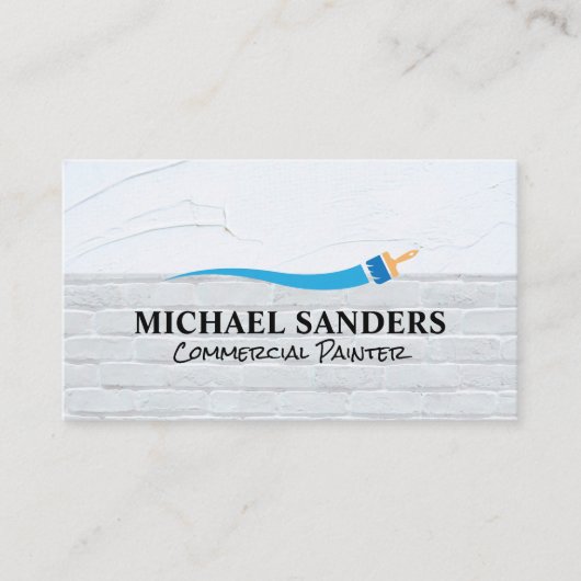 絵筆 | 壁質感 名刺 (正面)