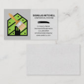 絵筆 | 緑のホームロゴ 名刺 (正面/裏面)