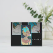 絵葉書にエジプトの女王を描く ポストカード (スタンド正面)