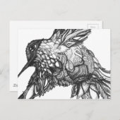 絵葉書、白黒の色素晴らし付け ポストカード (正面/裏面)