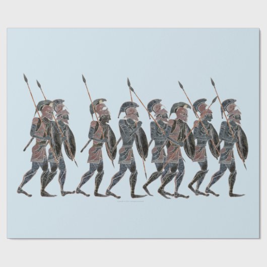 絶えず動いているPanoplyの古代ギリシャ人の重装歩兵 ラッピングペーパー (フラット)