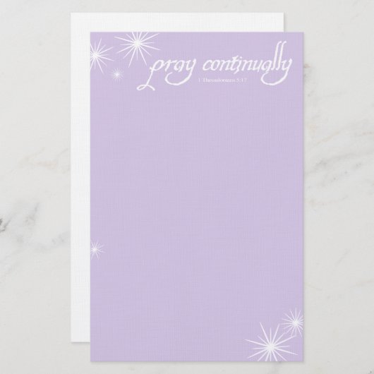 絶えず静止した祈って下さい 便箋 (正面/裏面)