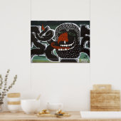 絶え最低間ない鼻炎のグラフィティに苦しむ ポスター (キッチン)