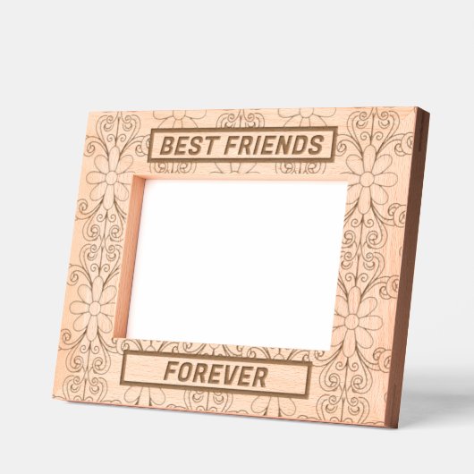 絶え最高の間なく栄える友人 レーザー彫刻フレーム (左)