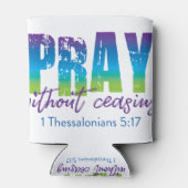 絶え祈ず- 1テサロニケ5:17 缶クーラー (裏面)