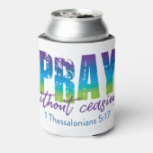 絶え祈ず- 1テサロニケ5:17 缶クーラー (缶裏面)