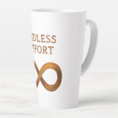 絶え間ない努力：忍耐の力 カフェラテマグ (右アングル)