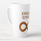 絶え間ない努力：忍耐の力 カフェラテマグ (左アングル)