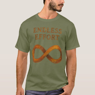 絶え間ない努力:忍耐の力 Tシャツ