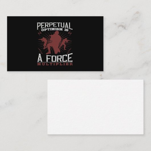 絶え間ない楽観主義は力の乗数である 名刺 (正面/裏面)