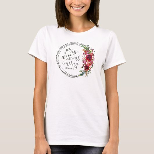 絶え間なく祈り続けよ Tシャツ (正面)
