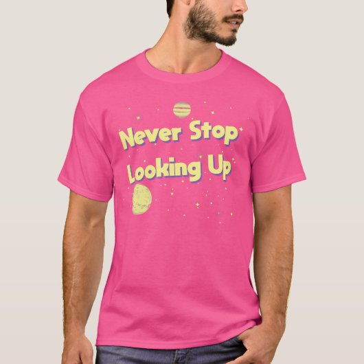 絶え間なストップい天体観測宇宙 Tシャツ (正面)