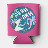 絶叫おもしろいポッサムと花 缶クーラー (正面)