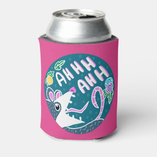 絶叫おもしろいポッサムと花 缶クーラー (缶裏面)