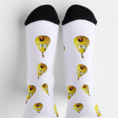絶叫の梨のクルー靴下 ソックス (上部)