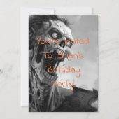 絶叫ゾンビ誕生日 招待状 (正面)
