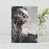 絶叫ゾンビ誕生日 招待状 (スタンド正面)