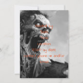 絶叫ゾンビ誕生日 招待状 (裏面)