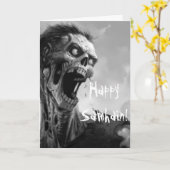 絶叫ゾンビ カード (黄色い花)