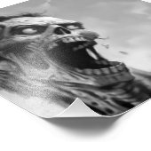 絶叫ゾンビ フォトプリント            (角)