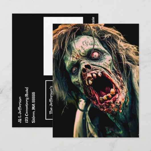絶叫ゾンビ ポストカード (正面/裏面)