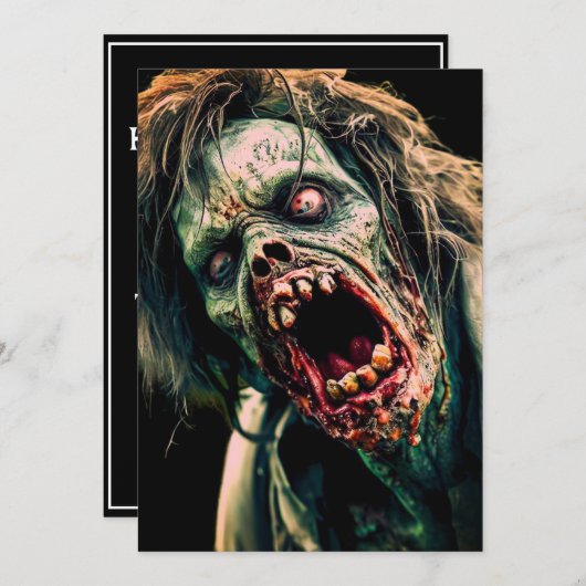 絶叫ゾンビ 招待状 (正面/裏面)