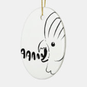 絶叫バードコッカトバーブ叫び セラミックオーナメント (左)