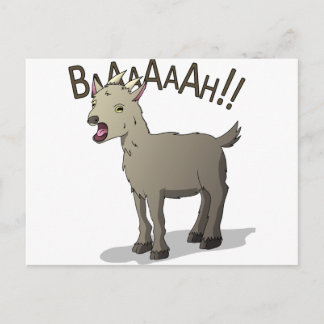絶叫ヤギのドードル麺デザイン ポストカード