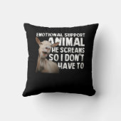 絶叫ヤギ感情支援動物ヤギ飼い クッション (裏面)