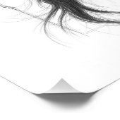 絶叫怒女鉛筆スケッチアート フォトプリント (角)