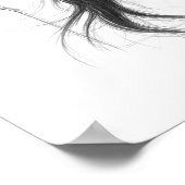 絶叫怒女鉛筆スケッチアート ポスター (角)