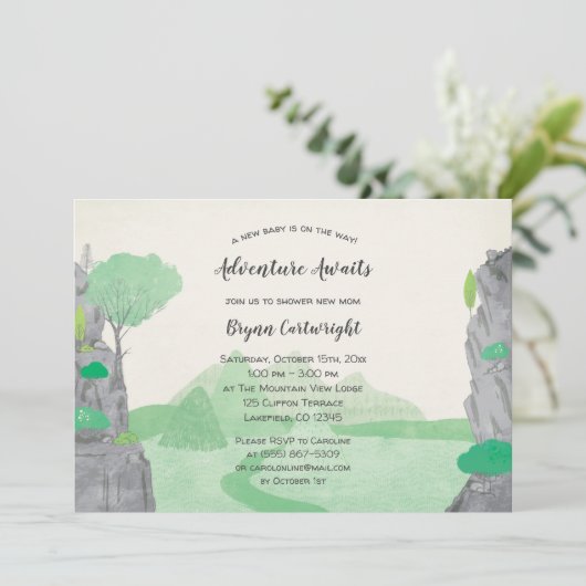 絶壁と山の赤ん坊のシャワーを待つ冒険 招待状 (スタンド正面)