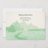 絶壁と山の赤ん坊のシャワーを待つ冒険 招待状 (裏面)