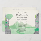 絶壁と山の赤ん坊のシャワーを待つ冒険 招待状 (正面/裏面)