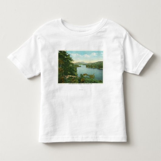 絶壁の島からのより低いSaranac湖の眺め トドラーTシャツ (正面)