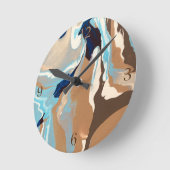 絶壁 ラウンド壁時計 (傾斜)