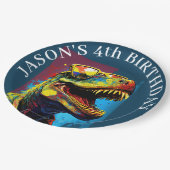 絶好調の時期を待つ恐竜 ペーパープレート (アングル)