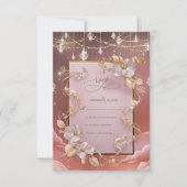 絶妙お洒落な雲と星結婚の 出欠カード (正面)