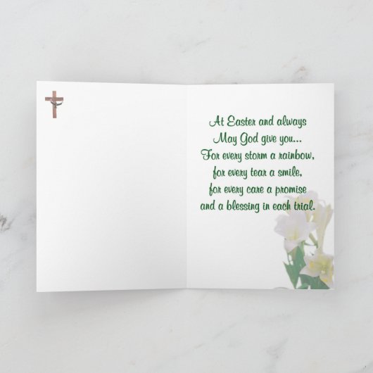 絶妙だ!イースターライリー&木製クロスカード シーズンカード (内部)