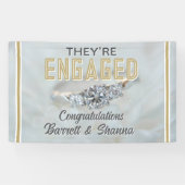 絶妙だ！カスタム婚約旗 横断幕 (横)