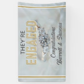 絶妙だ！カスタム婚約旗 横断幕 (縦)