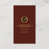 絶妙でシンプルでフェイクな金ゴールドのフォークのスプーンのナイフセット 名刺 (裏面)